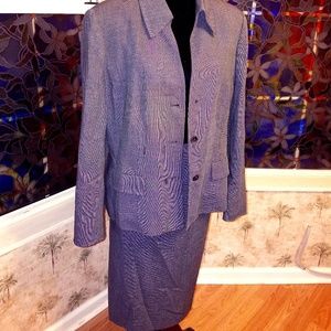 KASPER, V-NECK, SIZE 16, SKIRT SET